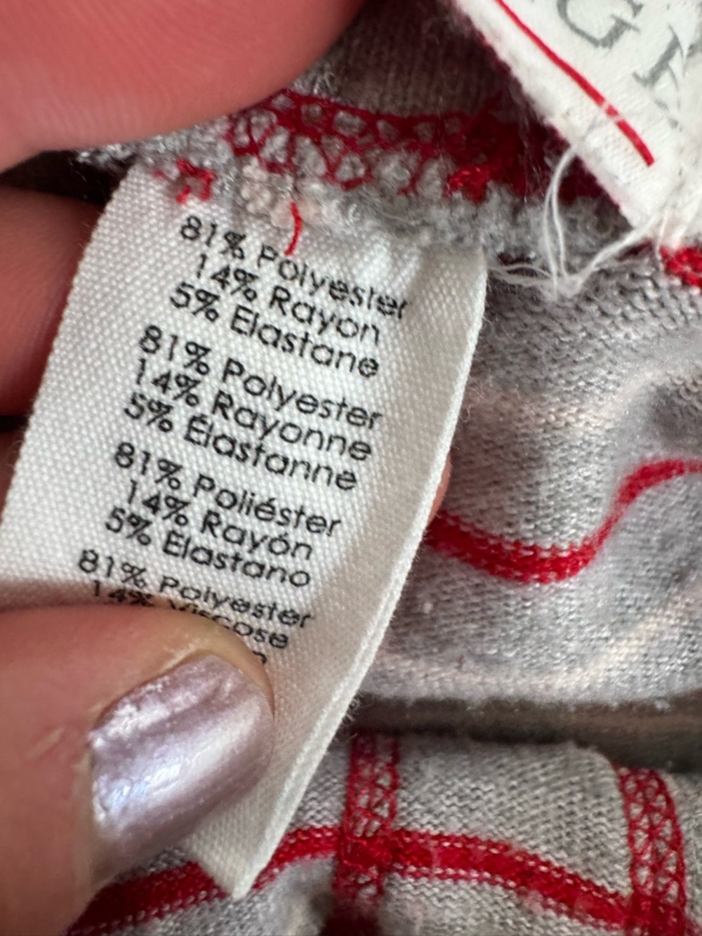 PJ Salvage Gray and Red Striped Women’s Pajama Set - Picture 8 of 8